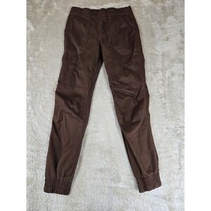 REWASH Brown Corduroy‎ Jogger Pants Women's Size Small Elastic Waist Ankle Cuff